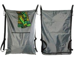 Allecto - Waszak voor op reis - Vuile kledingzak - Gemakkelijk op te hangen - Grijze waszak - Schouder waszak - Ruimtebesparende oplossing - Geschi...