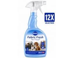 Airpure Textielverfrisser Pet Proud Huisdier 750 ml Spray - Set van 12 Flessen (9 L Totaal) - Geurneutralisator voor Beddengoed Gordijnen Kleding en Meubels - 100% Veganistisch en Dierproefvrij - Made in UK