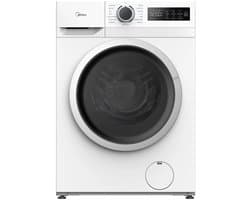 Midea MF110W70BA10/W-HR - Wasmachine - Voorlader - Wit - A label - 72 dB - 1400 rpm - 45 l Waterverbruik (per cyclus, programma eco 40-60) -Engels display