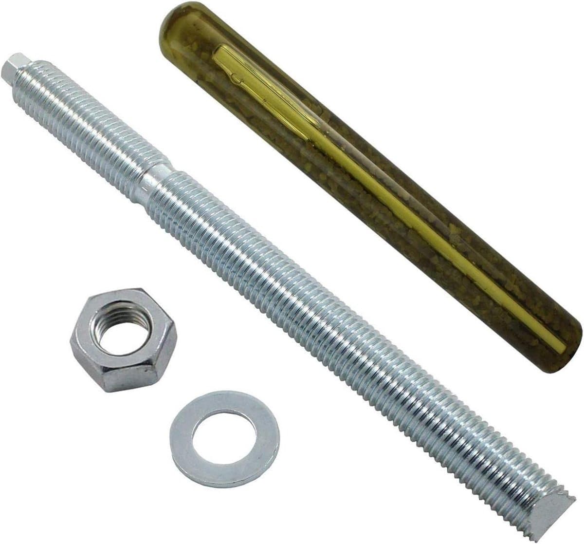 Ankerstang Composiet - Metaalanker Boutanker - Doorsteekmontage Bevestigen - Gegalvaniseerd Staal Maatvast - M24 x 300mm - Zilverkleurig — afbeelding 1