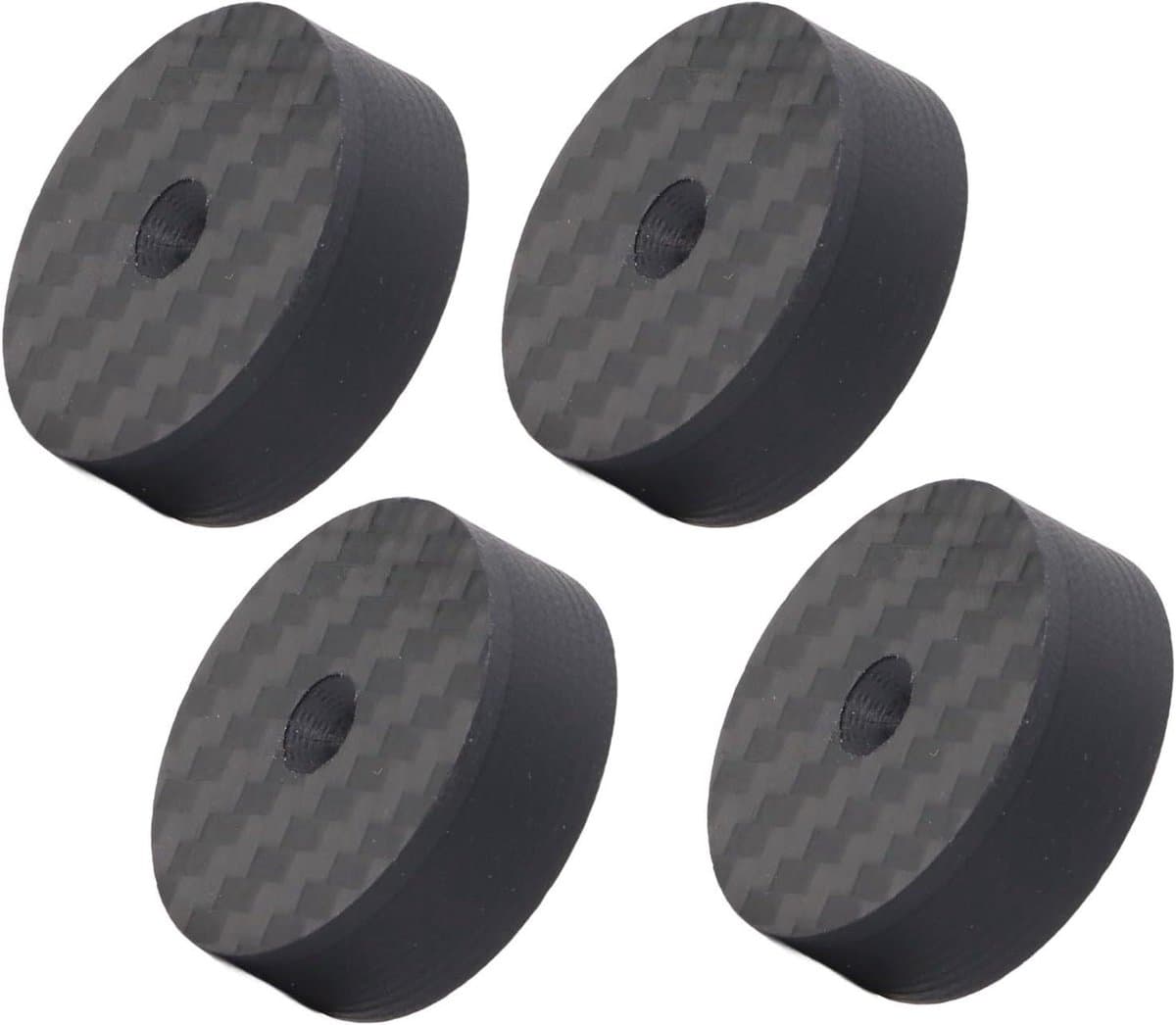 Luidspreker Isolatie Voeten - Trillingsdempers - Audio Verbetering - Koolstofvezel Materiaal - 4 Stuks - Zwart — afbeelding 1