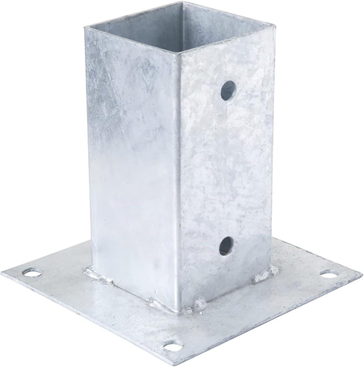 Rozenboog Anker - Rozenbooghouder Betonanker - Rozenboog Bevestigen - Verzinkt Staal - 71 x 71 mm - Zinkkleur — afbeelding 1