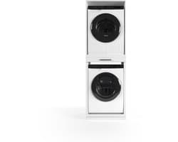 Wasophoogte® Wasmachine Kast Lisbon - Wasmachine verhoger - Wasmachine ombouw - 700(D)*665(B)*1980(H) mm - Wit