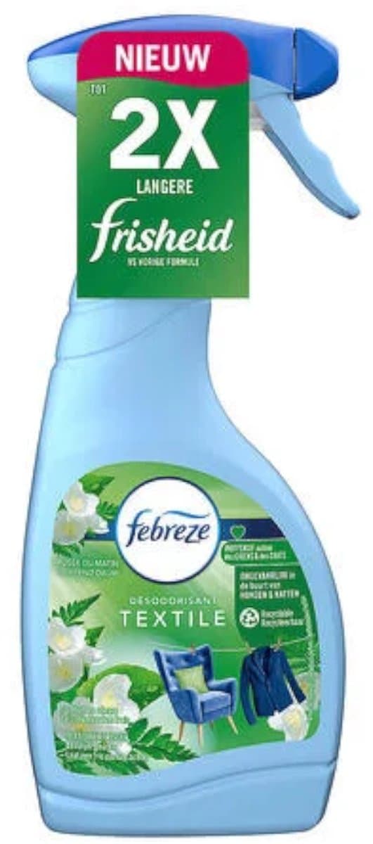 Lenor Febreze Textielverfrisser Spray - Ochtenddauw | 1x 500ml | Verwijdert nare geuren — afbeelding 1