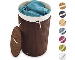 Opvouwbare wasmand - Bamboe hout - 80 liter / 65 cm hoog. — afbeelding 1