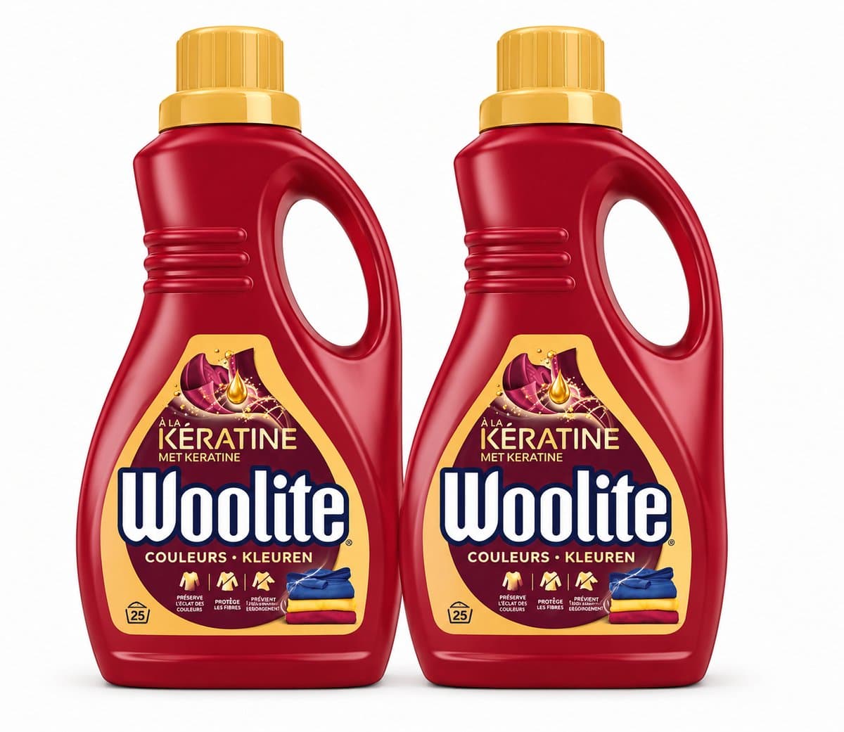 Woolite Color - Vloeibaar Wasmiddel - Met Keratine - Gekleurde Was - 25 Wasbeurten - 1,5L - Voordeelverpakking - 2 stuks — afbeelding 1