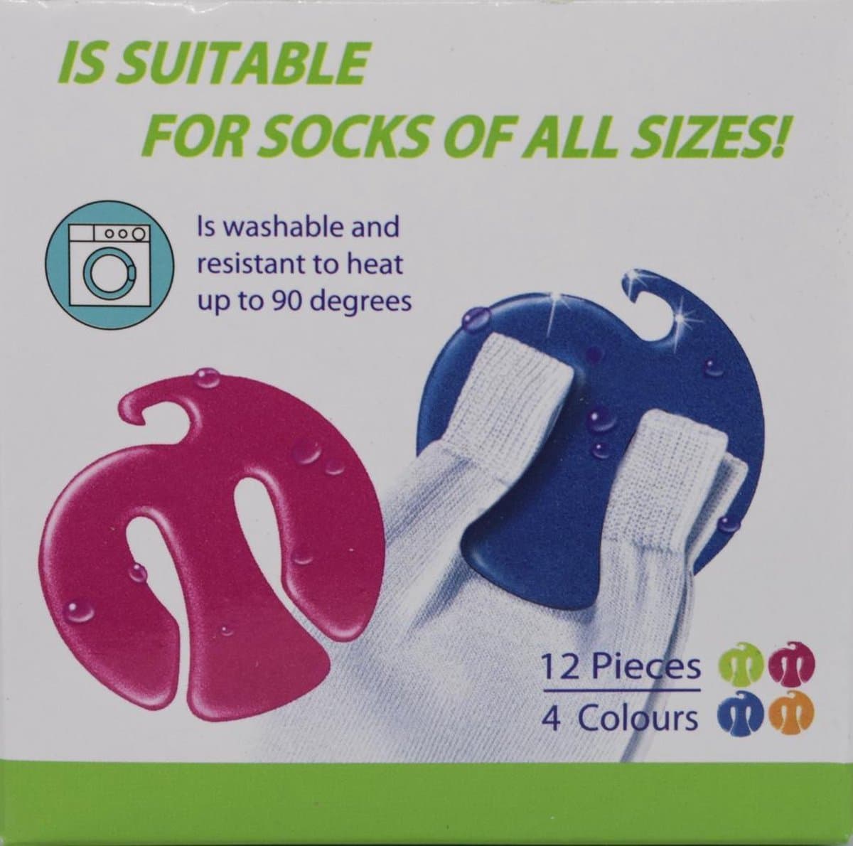 Sokklemmen – 12 Stuks – Clip voor sokken – Sockclips – Sokken Wassen — afbeelding 1