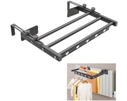 Unyqoos® Ruimtebesparende wasdroger met verstelbare armen voor balkon en badkamer