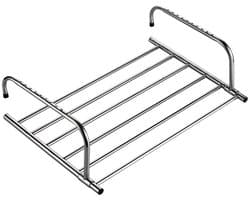 Opvouwbaar droogrek voor kleding - Multifunctioneel voor achter deuren, trappen of balkons - Telescopische droogstok voor kleding - Kledingrek - Roestvrij staal - 40 x 37,5 x 19 cm