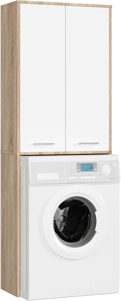 Wasmachinekasten met Opbergvak, 64 x 180 x 30 cm - Praktische Badkameroplossing — afbeelding 1