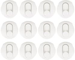 Dekbedclips - 12 Stuks - Klemmen - ABS - Kunststof - Knijpers - Met 2 opbergkoffers - Dekbedovertrek clips - Dekbedknijpers - Dekbedclip - Voor lakens, gordijnen, sokken, handdoeken enz - 4.5*2 cm - Wit
