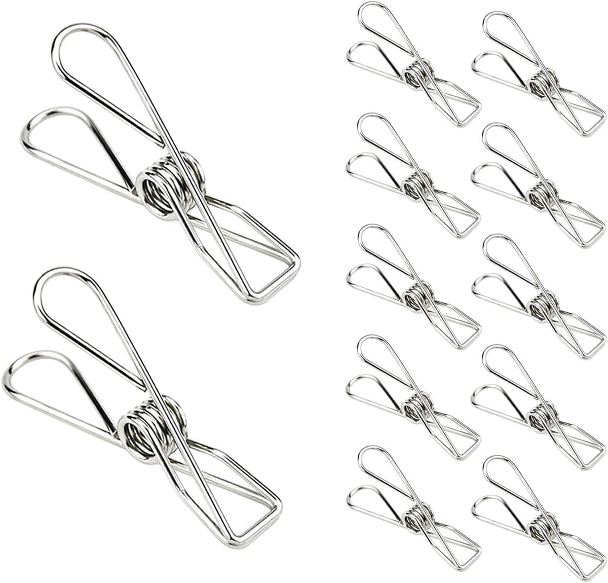 40 stuks - Clips - Metalen clips - Metalen wasknijpers - Roestvrijstalen wasklemmen - RVS - Roestvrij en super stevig - Knijpertjes voor Kaarten of Foto's — afbeelding 1
