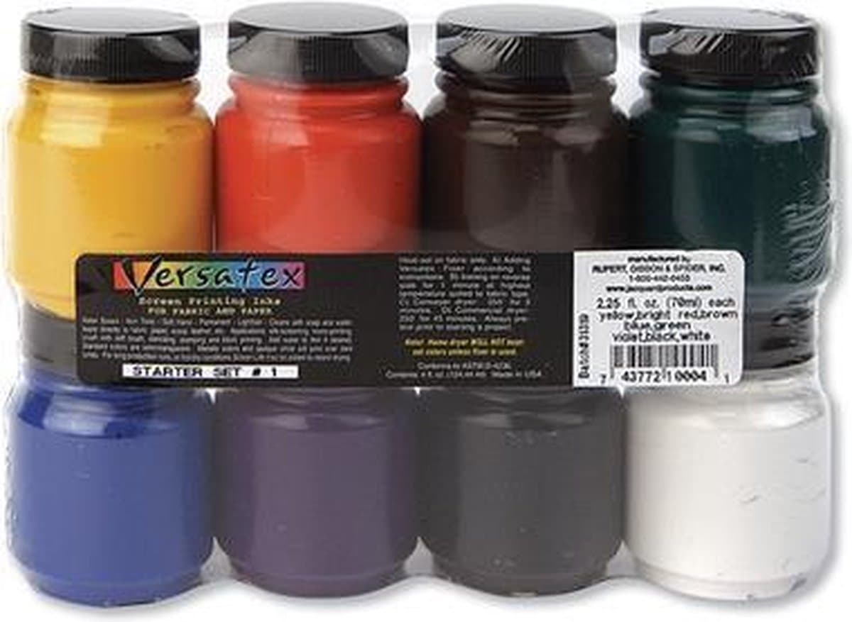 Jacquard Versatex Zeefdruk Inkt Set 1 8x66,5 ml — afbeelding 1