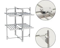 FurnStar - Droogrek K120 - Elektrische droogrek - Verwarmde Wasrek - Droogrek met Verwarming - 72 x 77 x 99 cm - Grijs — afbeelding 1