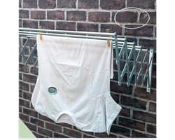 wasdroogrek met grote capaciteit opgewaardeerde versie, droogrek kleding, waslijn roestvrij staal, vouwen binnen en buiten 100x14x3cm