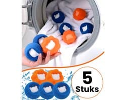 Boncy® Drogerballen 5 stuks - Droger Ballen Haarverwijderaar voor Wasdrogers & Wasmachine - Haarvanger Wasbollen - Anti Haar Droogballen - Wasdrogerballen - Wasballen Pluizenverwijderaar Huisdieren Wasmachine Pluis Wasbol