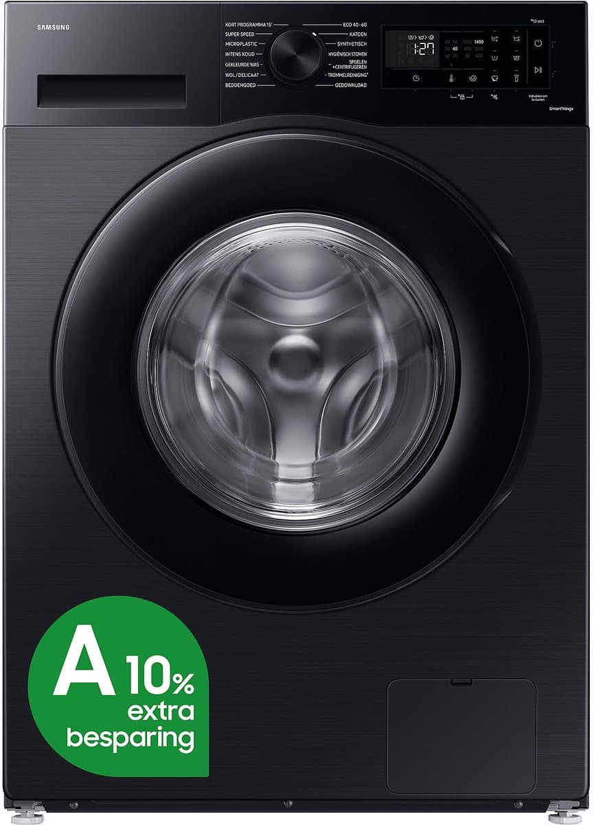 Samsung WW1UDG5B25ABEN Wasmachine – 11 kg – 1400 rpm – AI Ecobubble™ – Wi-Fi (SmartThings) – Energieklasse A – Zwart — afbeelding 1