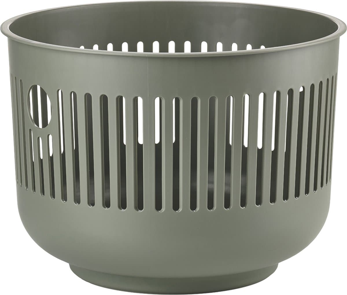 Zone Denmark Ume Wasmand - 30 liter - Olive green (groen) - Kunststof - Ronde Wasmand met Hengsel - Kleine Wasbox of Opbergmand — afbeelding 1