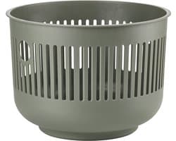 Zone Denmark Ume Wasmand - 30 liter - Olive green (groen) - Kunststof - Ronde Wasmand met Hengsel - Kleine Wasbox of Opbergmand