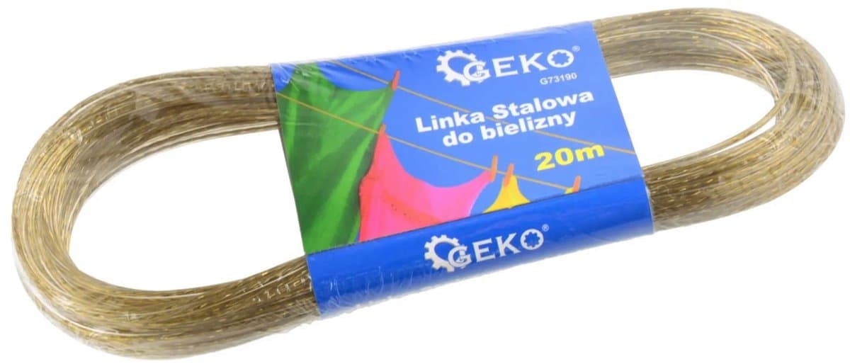 GEKO Stalen waslijn - Weerbestendig - 2,0 mm x 20 m — afbeelding 1