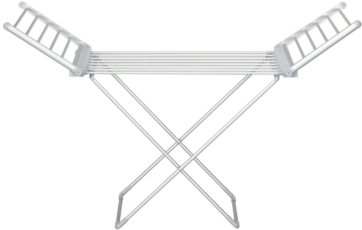 Droogrek - 144x53x96 cm - Opvouwbaar Droogrek Met Verwarming 45-55℃ - Voor Binnengebruik - Metaal - Wit — afbeelding 1