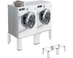 Verstelbaar en Stabiel Onderstel voor Wasmachine en Droger, Dubbele Verhoging onderbouw