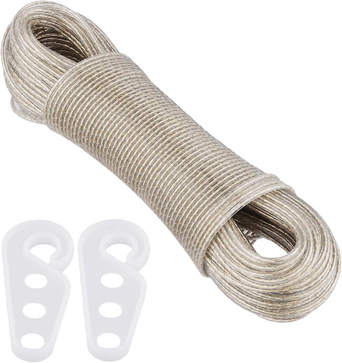 Extra Sterke Waslijn 3mm x 50m met Stalen Kern - Geschikt voor Buiten, Tuin en Camping — afbeelding 1