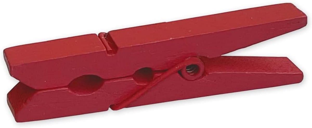 Houten Kleine Waslijnklemmen 4.8cm - Set van 50 Stuks in Kleur - Ideaal voor Knutselen en Decoratie — afbeelding 1