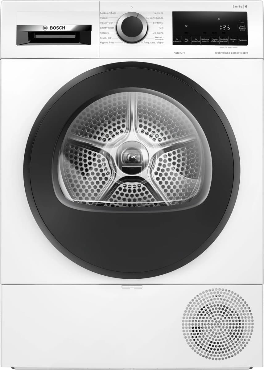 BOSCH WQG233DKPL - Wasdroger - 8 kg Vulgewicht - 64 dB - Wit - Warmtepompdroger - Voorlader - Poolstalig display — afbeelding 1