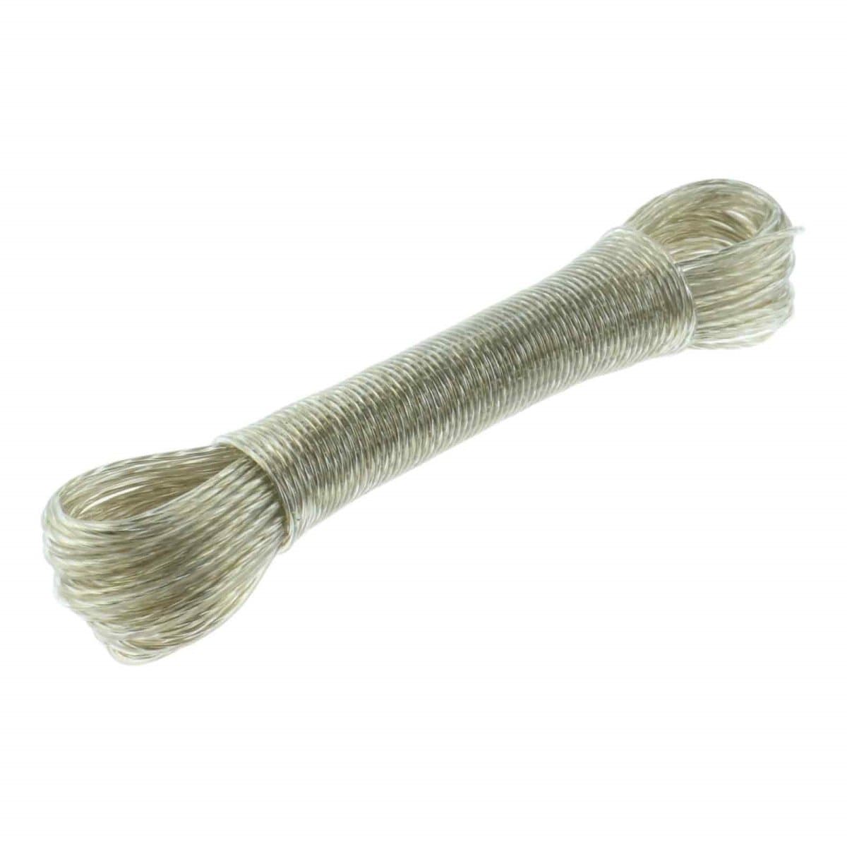 EXCITAT Waslijn - Waslijndraad - Extra sterke stalen kern - Geschikt voor huis, tuin en camping - Waslijn van 2 mm staal - 20 m — afbeelding 1