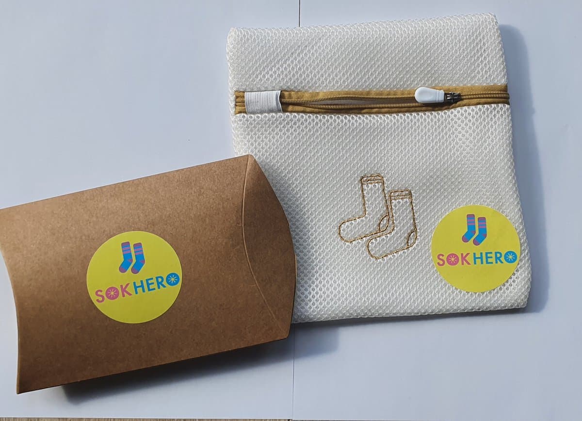 Sokhero - Waszak Sokken Wassen - Wasmachine Organizer Stevige Kwaliteit - Sokken Opbergsysteem - Baby Sokjes Wasnet — afbeelding 1