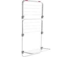 Three-Tier Overdoor Clothes Airer with Adjustable Shelves Space Saving Drying Rack - Compact Living & Smaller Households - Pink/White Color