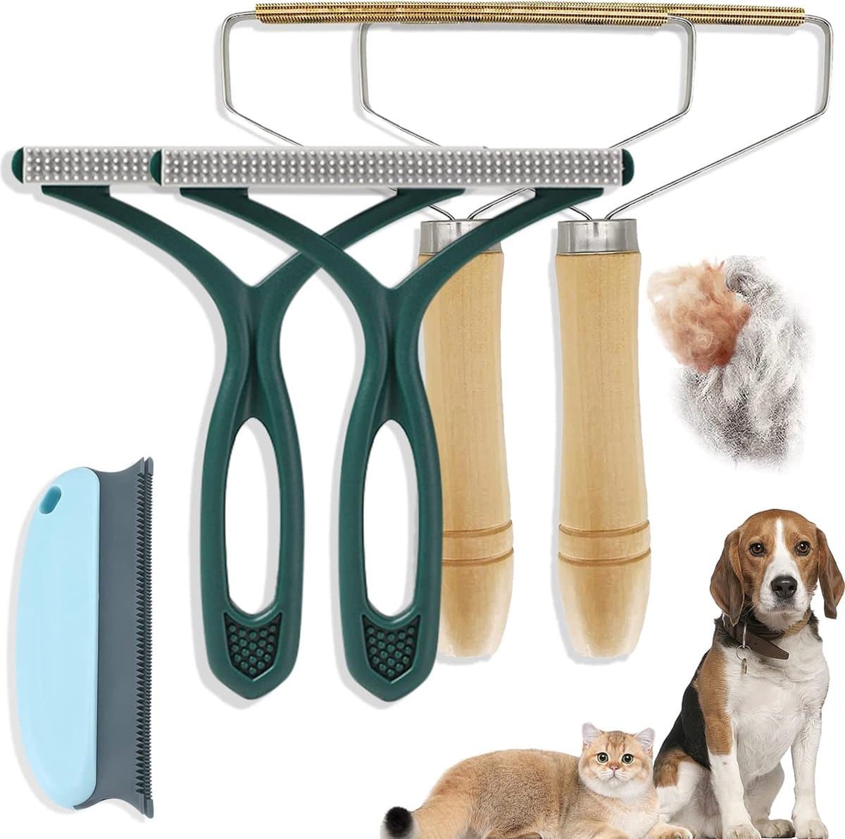 Pluisscheerapparaat, dierenhaarverwijderaar, 5 stuks, draagbare pluisverwijderaar, magische poten, kattenhaarverwijderaar, pluisborstel, kledingborstel voor sweater, geweven coating, tapijt, gebreid, — afbeelding 1