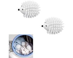 2-stuks Herbruikbare droogballen - Wasballen - Droogballen - - 9x6,5 cm - Geschikt voor het voorkomen van kluwen van kleding en het oplossen van het probleem van lintaanhechting - Wit