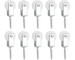 idea 10Pcs 30Mm Katrol Touw Nylon Opknoping Katrollen Waslijn Katrollen Voor Indoor Patio's Balkons Dak Muren Installaties 38x6mm