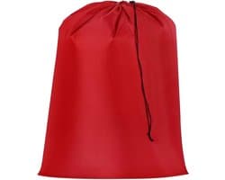 Extra grote en duurzame waszak met trekkoord voor universiteitsslaapzaal, camping, reizen - Rood 71 x 101 cm