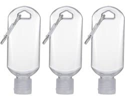 3 stuks transparante sausfles sleutelhanger mini draagbare tomatensaus container navulbaar reisformaat voor pikante saus