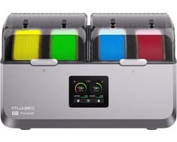 Filament Droger - 3D Printer Accessoire - 3D Printen Verbeteren - Dubbele Onafhankelijke Kamers - 4 Filamenten - Transparant