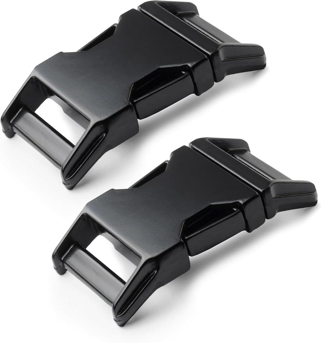 Metalen Snap Sluitingen - Clip Sluitingen Gespen - Armbanden Halsbanden Maken - Dubbelzijdig Verstelbaar - 2.5 cm - Mat Zwart — afbeelding 1