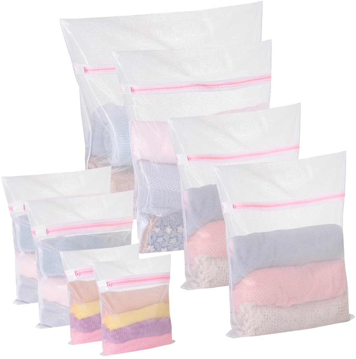 Wasnet voor wasmachine, waszak met ritssluiting, herbruikbaar, voor ondergoed, sokken, babykleding, 5 maten — afbeelding 1