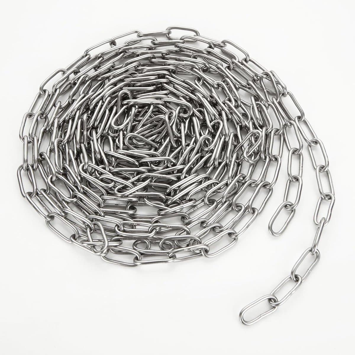 SnelShoppen - 3mm RVS Ketting 6 Meter - Sterke Link Chain van 304 Roestvrij Staal voor Hangen, Hond Leiding, Tuin, Kledinglijn, Meubel en Dagelijks Ge — afbeelding 1
