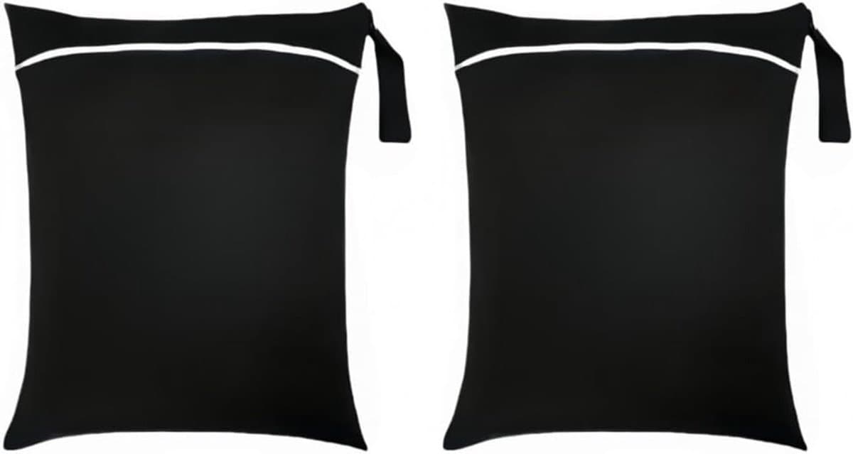 Waterdichte waszak met ritssluiting - 2 stuks herbruikbare natte zakken voor zwemkleding, strandhanddoeken en sportkleding — afbeelding 1