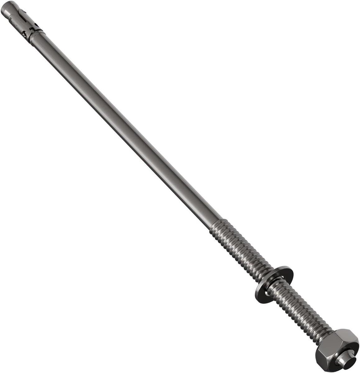 Heavy duty anker - Metaalplug Boutanker - Bevestiging Bouwmaterialen - Roestvrij staal A4 - M12 x 220 mm - Zilverkleurig — afbeelding 1