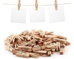 Set van 80 Mini Kledingknijpers van Duurzaam Hout voor Creatieve Projecten, Foto's en Decoraties, Multifunctionele Kleine Clips