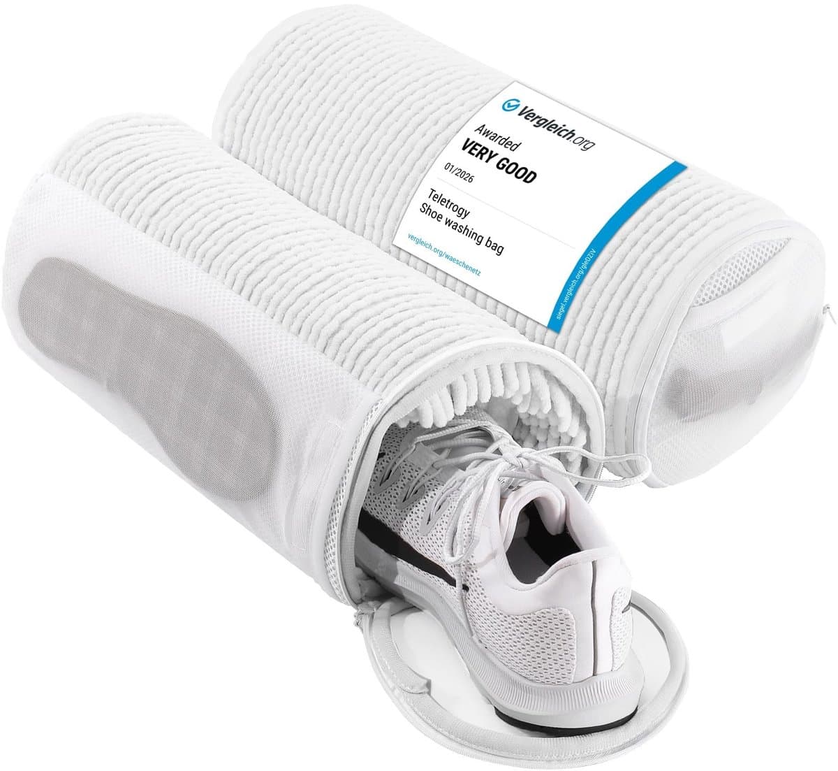 Dailygoods- Schoenwaszak 360° Reiniging - Pluizige Vezels - Efficiënte Reiniging - Verborgen Ritssluiting - Capaciteitsupgrade - Bescherming tegen Krassen - Schoenentas — afbeelding 1