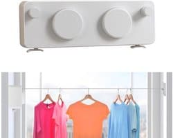 waslijn Heavy Duty Kleding Drogen Waslijn Wandmontage Gemakkelijk Opknoping Kleding Drogen Waslijn Intrekken Hangend Slot om doorzakken te voorkomen