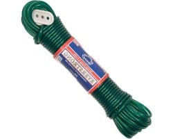 Stalen Kern Waslijn - Kledinglijn PVC - Was Drogen - Extra Dikke Kern - 47 mm x 25 m - Groen
