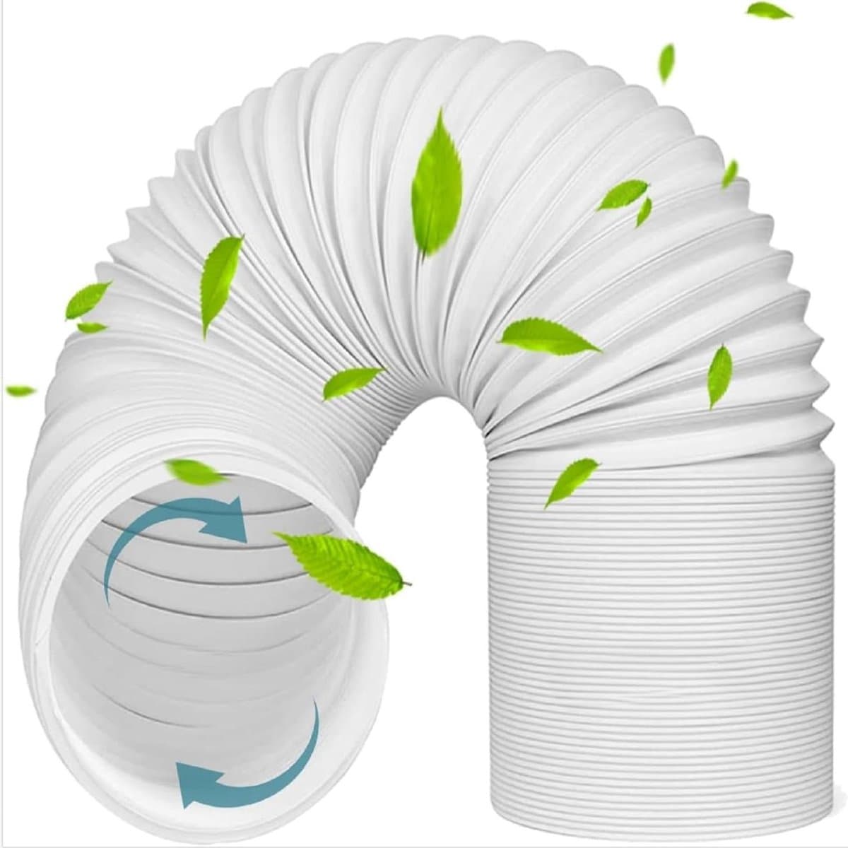 Draagbare Airconditioner Afvoerslang - Flexibele Slang Airco - Airconditioning Ventilatie - Hittebestendig Materiaal - 2 Meter - Wit — afbeelding 1