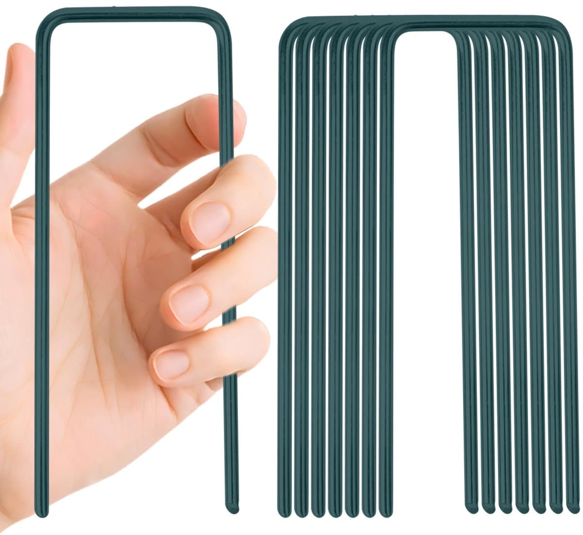 Dailygoods - 50 Stuks U-vormige Grondankers voor Tuin en Camping 150x30x3mm — afbeelding 1