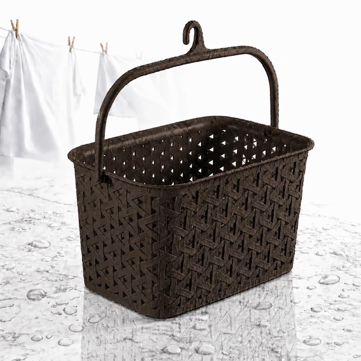 Dailygoods- Wasknijpersmand met haak - Klammermand - BPA-vrij - Wasbaar - Duurzaam - Elegant ontwerp - Wasmand — afbeelding 1